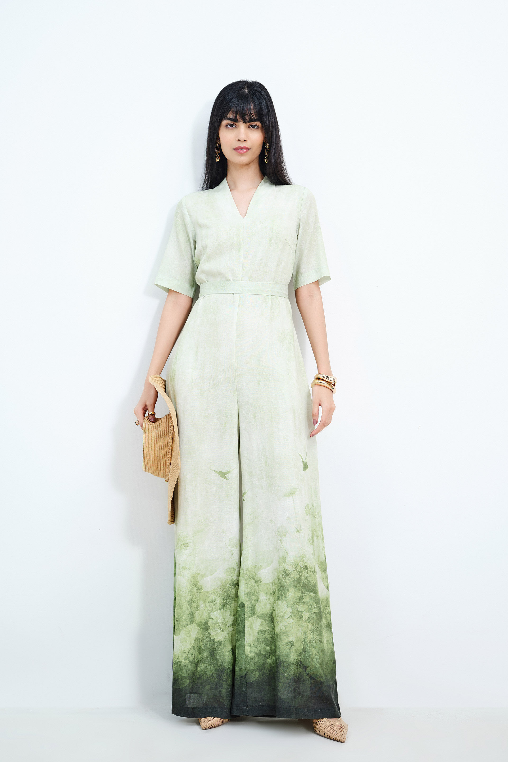 Wild Meadow Jumpsuit, Green, image 1